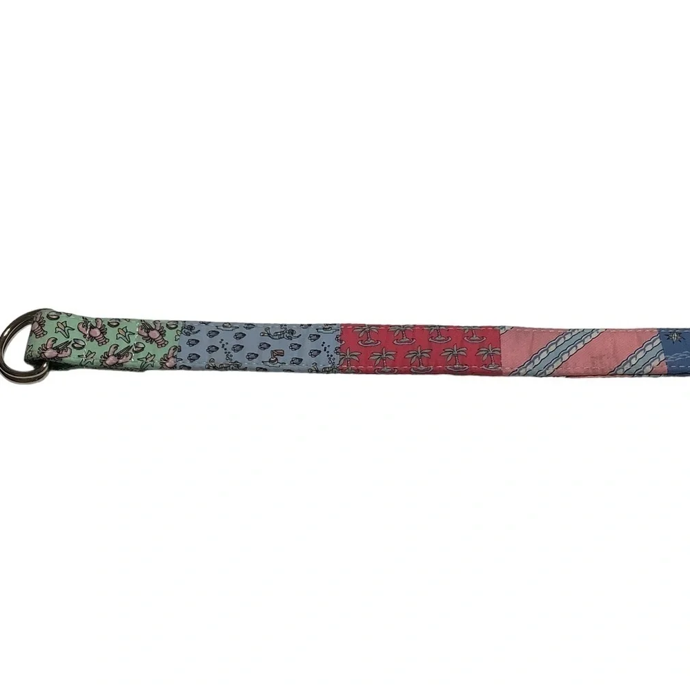 VINEYARD VINES Logo Patchwork Cotton Double‎ D Ring Belt - 35 Inches